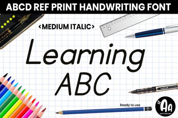 Abcd Ref Medium Italic: A Versatile Display Font for Educational and Creative Projects