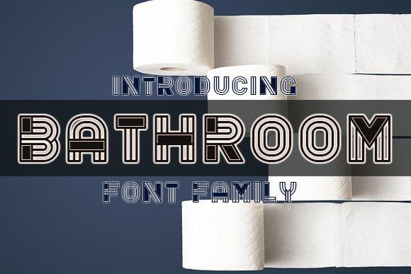 Bathroom: A Bold and Geometric Display Font for Daring Designs