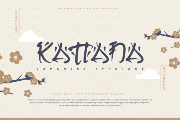 Kattana: A Japanese-Style Display Font for Creative Projects