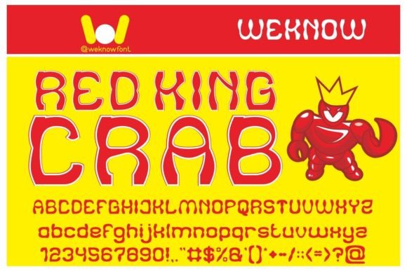 Red King Crab: A Bold Font for Creative Expression