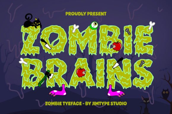 Zombie Brains: A Spooky Font for Halloween and Horror Projects